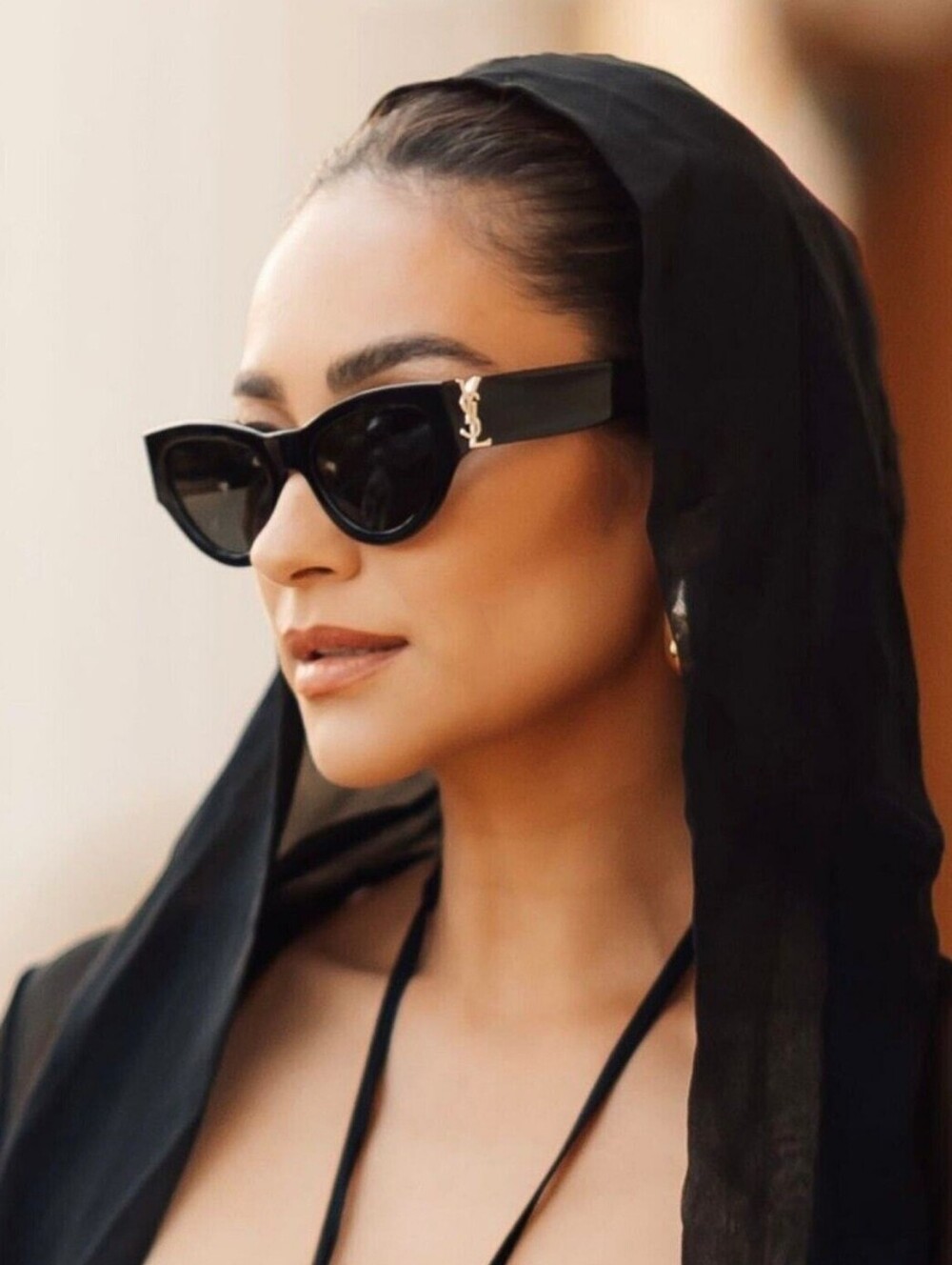 Saint Laurent SL M94 Black Gold YSL Cat Eye Sunglasses